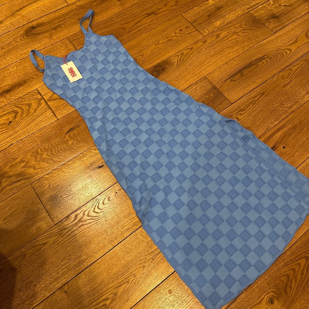 Solid & Striped Blue Checkered Dress